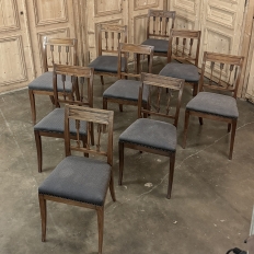 Set of Nine 18th Century French Directoire Dining Chairs