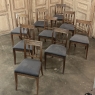 Set of Nine 18th Century French Directoire Dining Chairs
