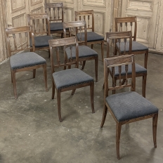Set of Nine 18th Century French Directoire Dining Chairs