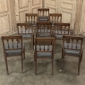 Set of Nine 18th Century French Directoire Dining Chairs