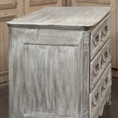 18th Century Country French Louis XVI Period Whitewashed Commode