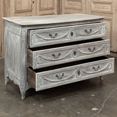18th Century Country French Louis XVI Period Whitewashed Commode