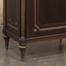 Pair Napoleon III Period Marble Top Mahogany Confituriers ~ Cabinets