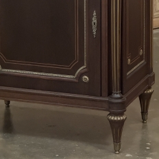 Pair Napoleon III Period Marble Top Mahogany Confituriers ~ Cabinets