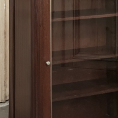 Antique Directoire Style Mahogany Petite Vitrine with Carrara Marble