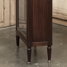 Antique Directoire Style Mahogany Petite Vitrine with Carrara Marble