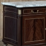 Grand Antique French Directoire Style Marble Top Mahogany Buffet