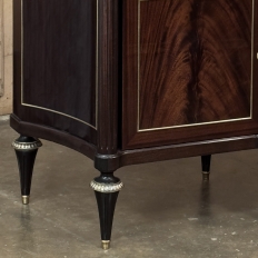 Grand Antique French Directoire Style Marble Top Mahogany Buffet