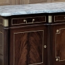 Grand Antique French Directoire Style Marble Top Mahogany Buffet