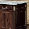 Grand Antique French Directoire Style Marble Top Mahogany Buffet
