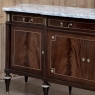 Grand Antique French Directoire Style Marble Top Mahogany Buffet