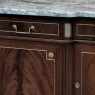 Grand Antique French Directoire Style Marble Top Mahogany Buffet