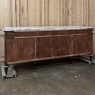 Grand Antique French Directoire Style Marble Top Mahogany Buffet