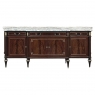 Grand Antique French Directoire Style Marble Top Mahogany Buffet