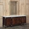 Grand Antique French Directoire Style Marble Top Mahogany Buffet