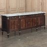 Grand Antique French Directoire Style Marble Top Mahogany Buffet