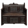 19th Century French Gothic Hall Bench