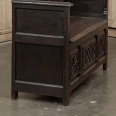19th Century French Gothic Hall Bench