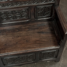 19th Century French Gothic Hall Bench