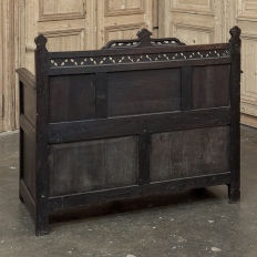 19th Century French Gothic Hall Bench