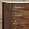 Antique French Louis XVI Semainier ~ Tall Chest of Drawers with Carrara Marble