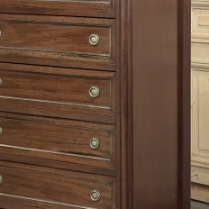 Antique French Louis XVI Semainier ~ Tall Chest of Drawers with Carrara Marble