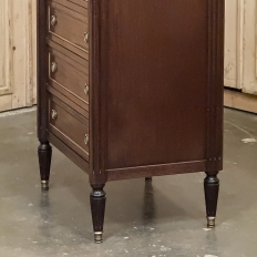 Antique French Louis XVI Semainier ~ Tall Chest of Drawers with Carrara Marble