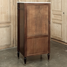 Antique French Louis XVI Semainier ~ Tall Chest of Drawers with Carrara Marble