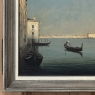 Antique Framed Oil Painting on Canvas of Venice by Mauretti
