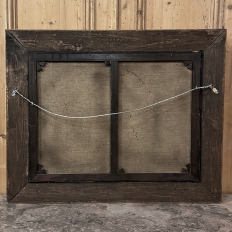 19th Century Framed Oil Painting on Canvas -Standing Guard- signed G. Dewyse