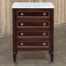 Antique Louis XVI Mahogany Chiffoniere-Petite Commode with Carrara Marble