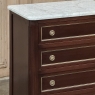 Antique Louis XVI Mahogany Chiffoniere-Petite Commode with Carrara Marble