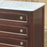 Antique Louis XVI Mahogany Chiffoniere-Petite Commode with Carrara Marble