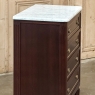 Antique Louis XVI Mahogany Chiffoniere-Petite Commode with Carrara Marble
