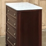 Antique Louis XVI Mahogany Chiffoniere-Petite Commode with Carrara Marble