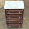 Antique Louis XVI Mahogany Chiffoniere-Petite Commode with Carrara Marble