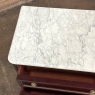 Antique Louis XVI Mahogany Chiffoniere-Petite Commode with Carrara Marble