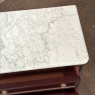 Antique Louis XVI Mahogany Chiffoniere-Petite Commode with Carrara Marble