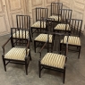 Set of Eight 18th Century Neoclassical Dining Chairs includes 2 Armchairs