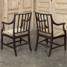 Set of Eight 18th Century Neoclassical Dining Chairs includes 2 Armchairs