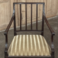 Set of Eight 18th Century Neoclassical Dining Chairs includes 2 Armchairs