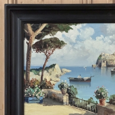 Antique Framed Oil Painting on Panel of Capri by Carlo Ciappa (1890 - 1970)
