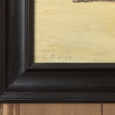 Antique Framed Oil Painting on Panel of Capri by Carlo Ciappa (1890 - 1970)