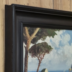 Antique Framed Oil Painting on Panel of Capri by Carlo Ciappa (1890 - 1970)