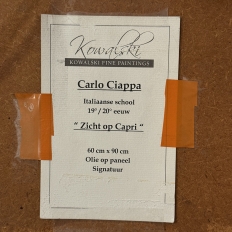 Antique Framed Oil Painting on Panel of Capri by Carlo Ciappa (1890 - 1970)