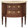 Antique French Louis XVI Demilune Commode with Onyx Top