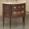 Antique French Louis XVI Demilune Commode with Onyx Top