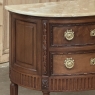 Antique French Louis XVI Demilune Commode with Onyx Top