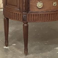 Antique French Louis XVI Demilune Commode with Onyx Top