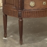 Antique French Louis XVI Demilune Commode with Onyx Top